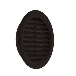 Kunststof schoepenrooster rond Ø125mm bruin