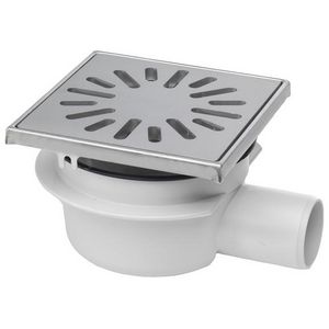 Vloerp ABS 150x150mm 50mm ws50 RVS304 rand/rooster max 30kN