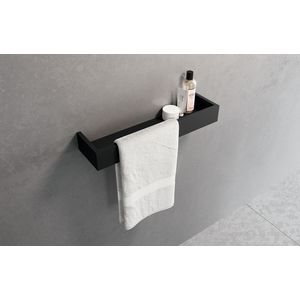 Planchet met handdoekhouder 30cm br. red gold