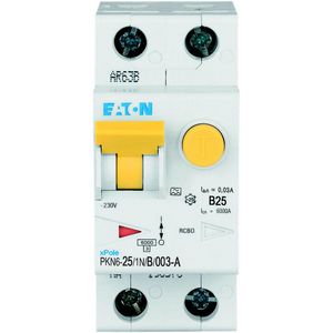 Aardlekautomaat (RCBO) PKN6 B-kar., 25A, 30mA, 2P incl. N, 6 kA, type Eaton