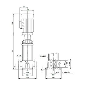 Centrifugaalpomp CR3-36 A-FGJ-A-E-HQQE 3x400D 50 Hz
