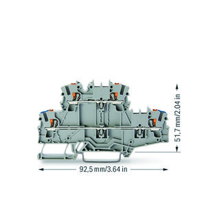 2-etageklem Met Druk Rijg-/rijgklem grijs 2202-2702 VVE=50
