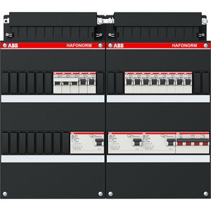 Groepenkast 10 groepen achter 3x 30mA + K + HS 3-fase