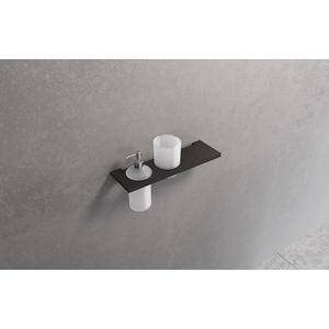 Planchet met glas en zeepdispenser 9,7x45 cm matchroom