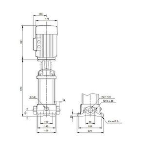 Centrifugaalpomp CR5-13 A-A-A-E-HQQE 3x400D 50 Hz