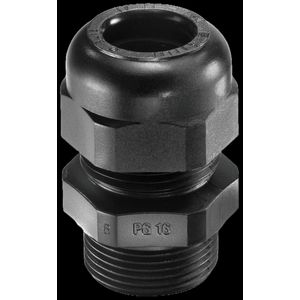 Wartel kunststof PG7 drl 3-6mm zwart VVE=50