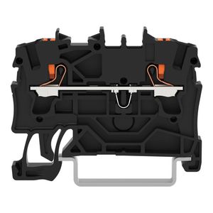 2-draads rijgklem Met drukknop 2,5 mm² zwart VVE=100