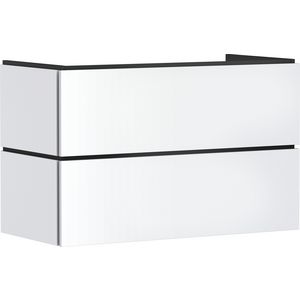 Badmeubel Xilesa E 980/470+2 lades PushOpen wastafel mat wit