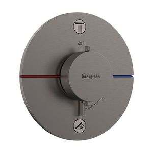 ShowerSelect Comfort S thermostaat afbouwdeel tbv inbouw voor 2 functies Brushed Black Chrome