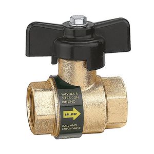 kogelafsluiter met ingebouwde keerklep 3/4"bn. saitair
