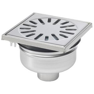 Vloerput RVS304 150x150mm ou 50mm RVS304 rand/rooster ve