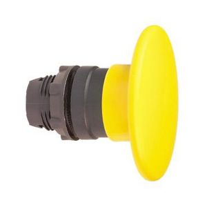 Vuistslagkop 60mm drukknop Terugvering 22mm Geel Harmony XB5
