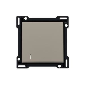 Afwerkingsset lens enkelvoudige schakelaar/knop bronz