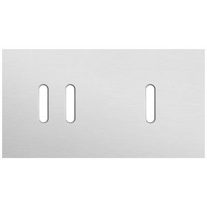 Tweevoudige afdekpl. horizontaal 71mm centerafstand een twee
