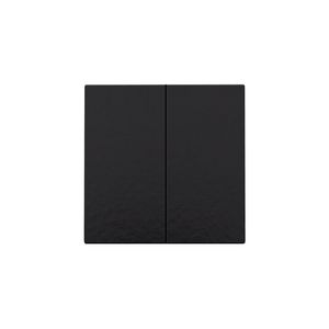 Afwerkingsset dubbele elektr. schakelaar /knop pianoblack