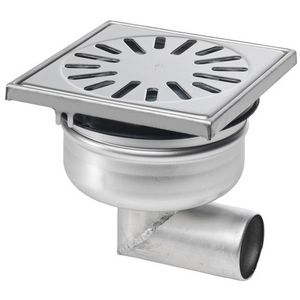 Vloerput RVS304 150x150mm zu 50mm RVS304 rand/rooster ve