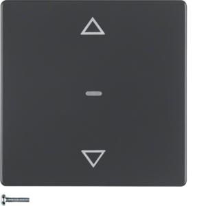Knop-opzetmodule KNX-RF jaloeziebediening berker Q.1/Q.3/Q.7 antraciet