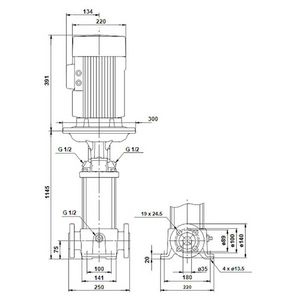 Centrifugaalpomp CR5-32 A-FGJ-A-E-HQQE 3x400D 50 Hz