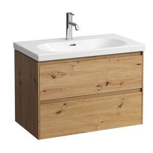 Wastafelonderbouwkast 80cm 2laden wastafel 810087 wild oak