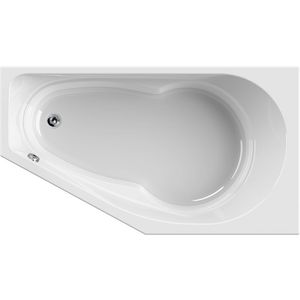 Ligbad met douchegedeelte RS Tirano ligbad 160x90cm wit excl. poten