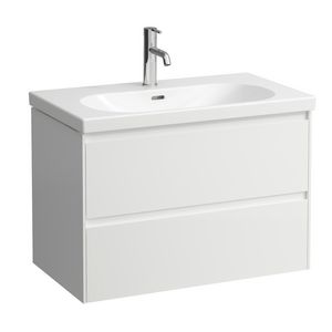 Wastafelonderbouwkast 80cm 2laden wastafel 810087 mat wit