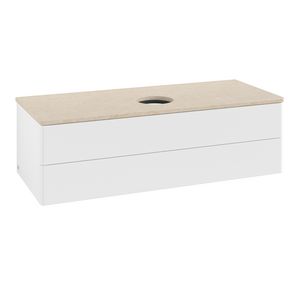 Wastafelonderkast Antao 1200x360x500mm White Matt Lacquer L21013MT