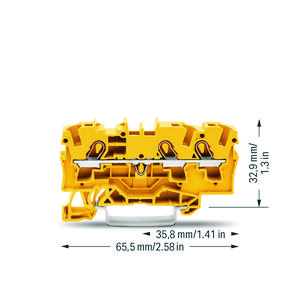 3-draads rijg 4mm² voor Ex e II-geel VVE=50