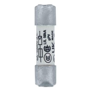 Zekering hoge snelheid 6A DC 1000V 50kA IEC 60269-6 VVE=10