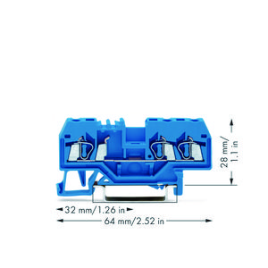 3-draads rijgklem 2,5mm² Ex i blauw 280-684 VVE=100