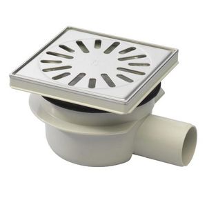 Vloerput 146x146mm ws50 rooster RVS+sierrand zijuitl.