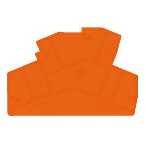 Afsluit- eindplaat oranje h:77.81mm b:2mm V-0 Wem VVE=50