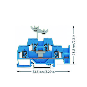2-etageklem Rijg-/rijgklem+extra dwarsbrug bl 281-630 VVE=50