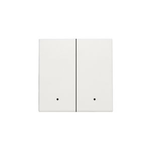 Afwerkingsset lens dubbele elektr. schakelaar/knop white