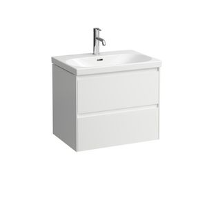 Wastafelonderbouwkast 65cm 2laden wastafel 810084 glans wit