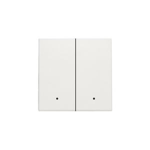 Afwerkingsset lens dubbele elektr. schakelaar/knop white