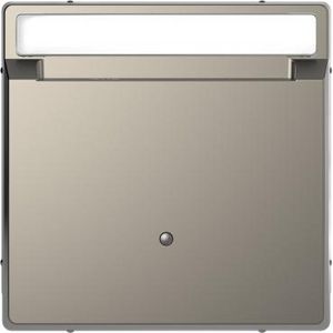 Kaartschakelaar met tekstvenster Nikkel metallic SysD