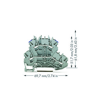 2-etageklem Rijg-/rijgklem L/N grijs 2002-2203 VVE=50