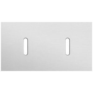 Tweevoudige afdekpl. horizontaal 71mm centerafstand twee enk