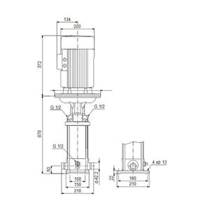 Centrifugaalpomp CRN5-24 A-P-G-V-HQQV 3x400D 50 Hz