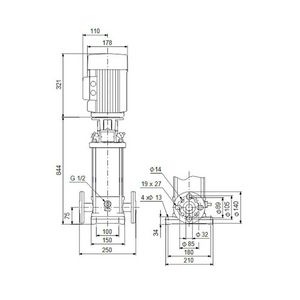 Centrifugaalpomp CRN1-33 A-FGJ-G-V-HQQV 3x400D 50 Hz