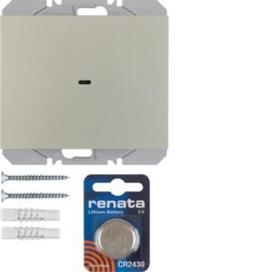 Vlakkewandzender KNX-RF 1-v batterij berker K.5 edelstaal
