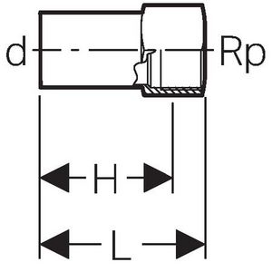 Insteekstuk MAPRESS C-STAAL spie-einde 28x1/2"bn.dr.
