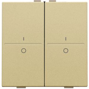 2-voudige toets met opdruk I en 0 RF schakelaar/knop gold