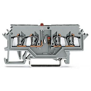 Moduleklem 4-draads LED rood grijs 280-624/281-413 VVE=100