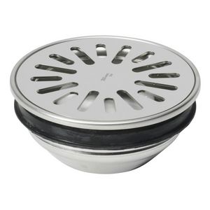 Vloerput RVS304 Ø150mm mof 50mm RVS304 rand/rooster ve