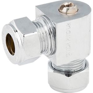 Kogelafsluiter Ballofix mess 15x15mm chr 2xknel haaks VVE=10