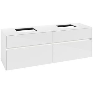 Wastafelonderkast Collaro 1600x548x500mm Glossy White C137B0DH