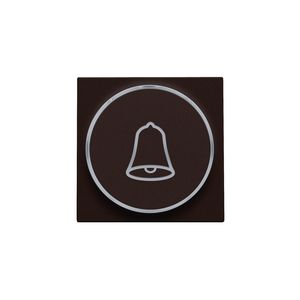 Afwerkingsset doorschijnende ring/belsymbool 6A d.brown c.