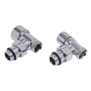 Designkraanset OVUS haaks 1/2" (therm. voorbereid) + voetventiel haaks 1/2" chroom
