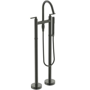 vrijstaande badmengkraan 2-greeps hendelgr opb.d magnetic grey (grijs) B